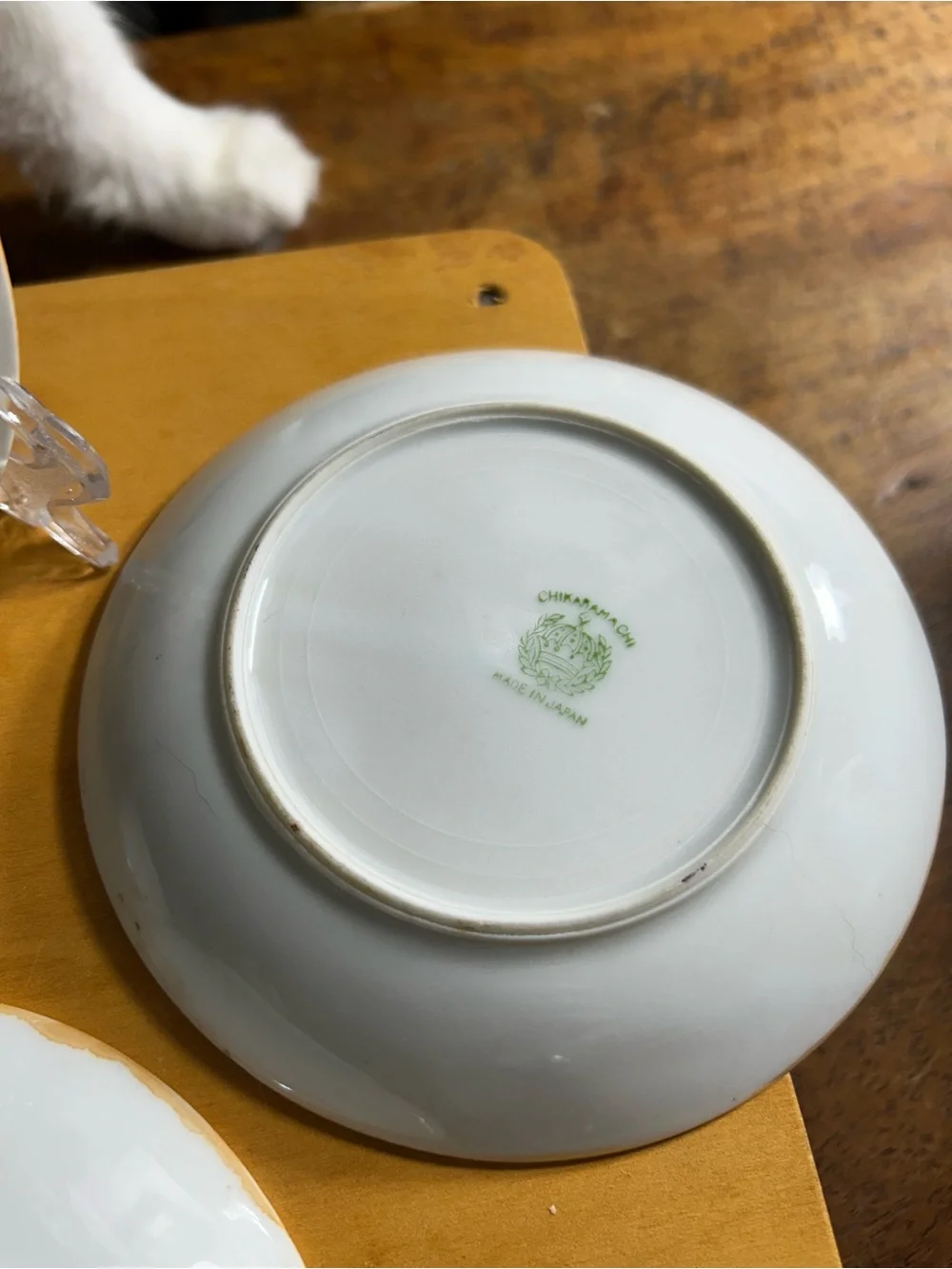 Vintage Chikatamachi By Noritake 6 Tea Cup Plates/ Set Made In Japan Hand Painte